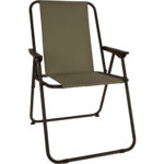Camping-Klappstuhl mit Armlehne, dunkel-grün