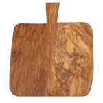 Rustikales Holzbrett mit Griff, 40 cm, Olivenholz