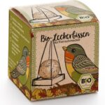 Vogelfutterknödel aus Bio-Zutaten, Vogelfutter mit Futterschaukel und Schnur