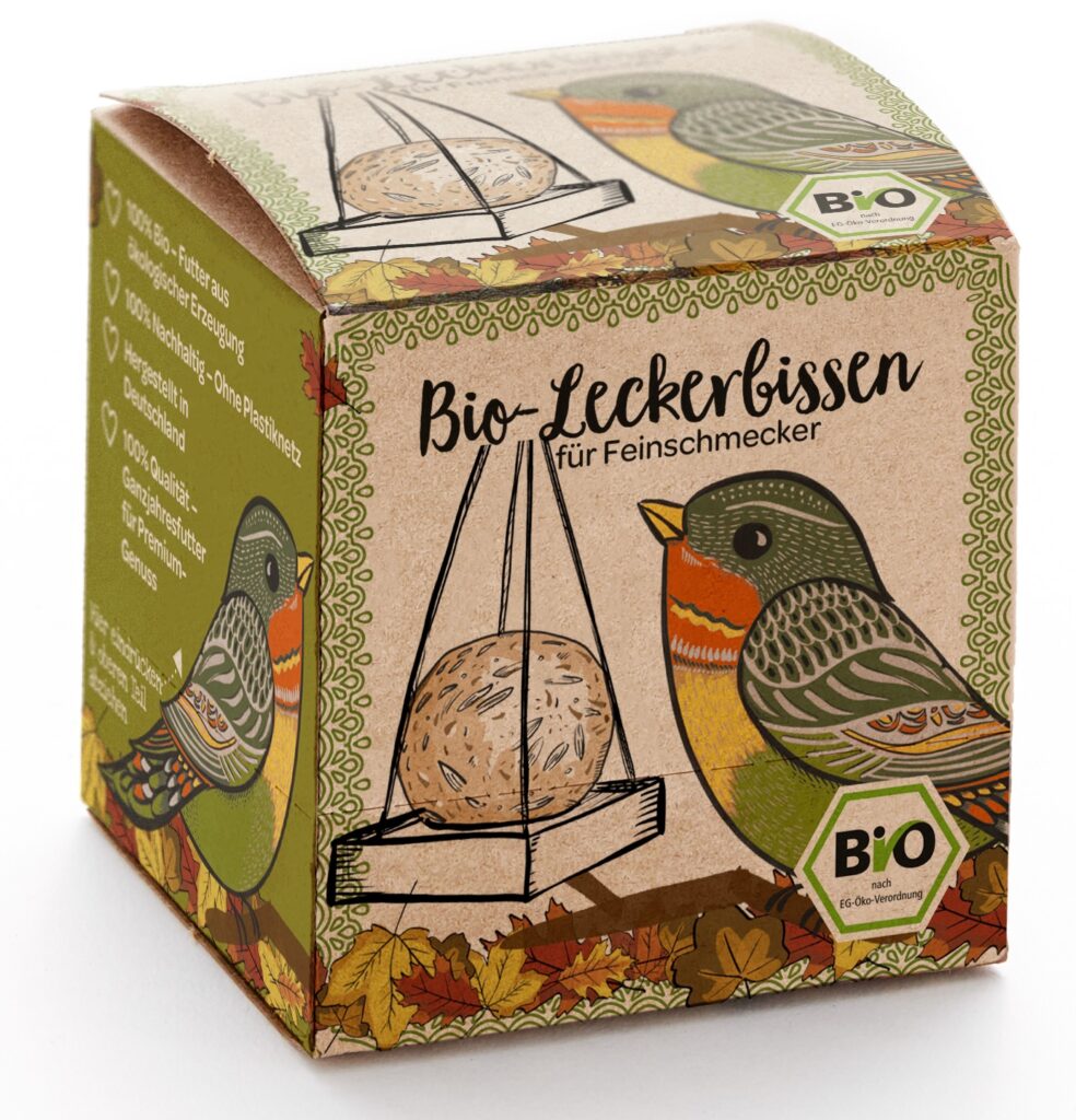 Vogelfutterknödel aus Bio-Zutaten, Vogelfutter mit Futterschaukel und Schnur Vogelfutterknödel aus Bio-Zutaten, Vogelfutter mit Futterschaukel und Schnur