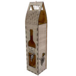 Weingeschenkbox aus Holz, Hellbraun, 50 x 10 cm