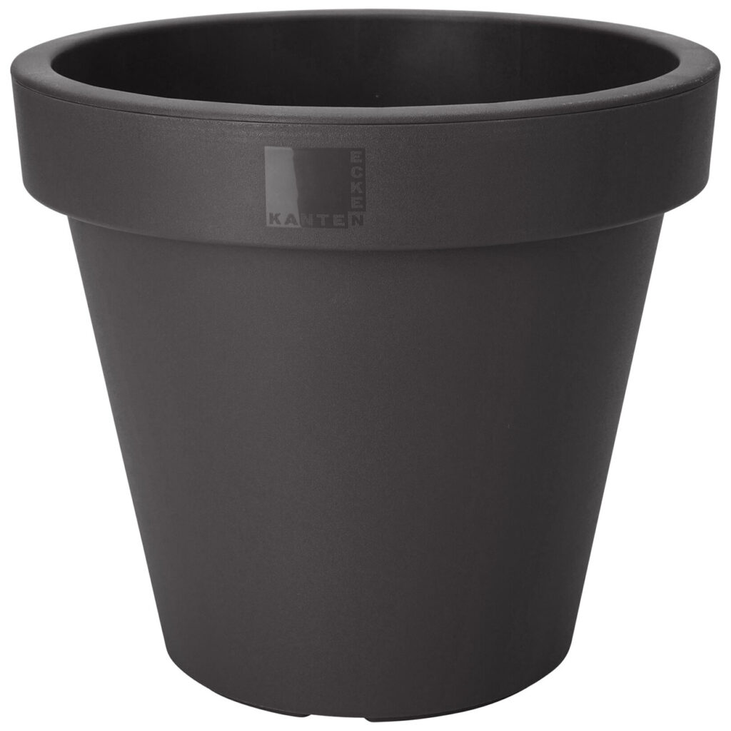 Blumentopf rund, anthrazit, Pflanztopf aus 100% recyclebaren Kunststoff, Ø 30 cm Blumentopf rund, anthrazit, Pflanztopf aus 100% recyclebaren Kunststoff, Ø 30 cm