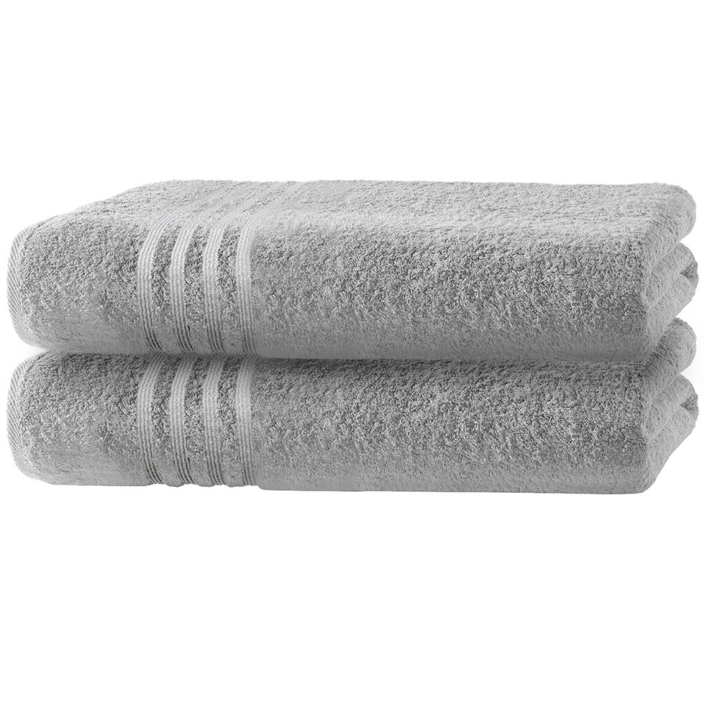 2er-Set Handtücher Casativo, 50 x 100 cm, 100% luxuriöse Baumwolle, mit Bordüre, silber 2er-Set Handtücher Casativo, 50 x 100 cm, 100% luxuriöse Baumwolle, mit Bordüre, silber