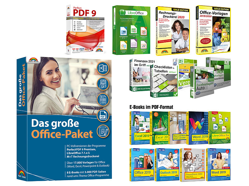 Das grosse Office-Paket mit 17.000 Office-Vorlagen und 9 E-Books