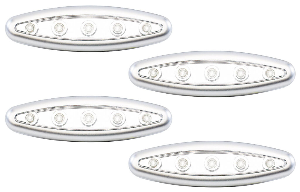Stick-&-Push-Light „Silver Giant“ 4er-Set