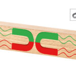 Durchgehende Magnet-Messerleiste aus echtem Eichen-Holz, massiv, 36 cm