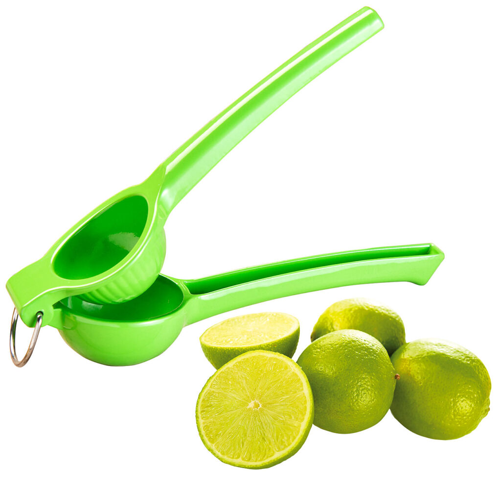 Manuelle Zitrus- & Saftpresse aus Metall für Limetten, Ø 5,6cm, grün Manuelle Zitrus- & Saftpresse aus Metall für Limetten, Ø 5,6cm, grün