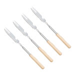 4er-Set 3in1-Teleskop-Messer,Grillgabel & Flaschenöffner, bis 69,5 cm