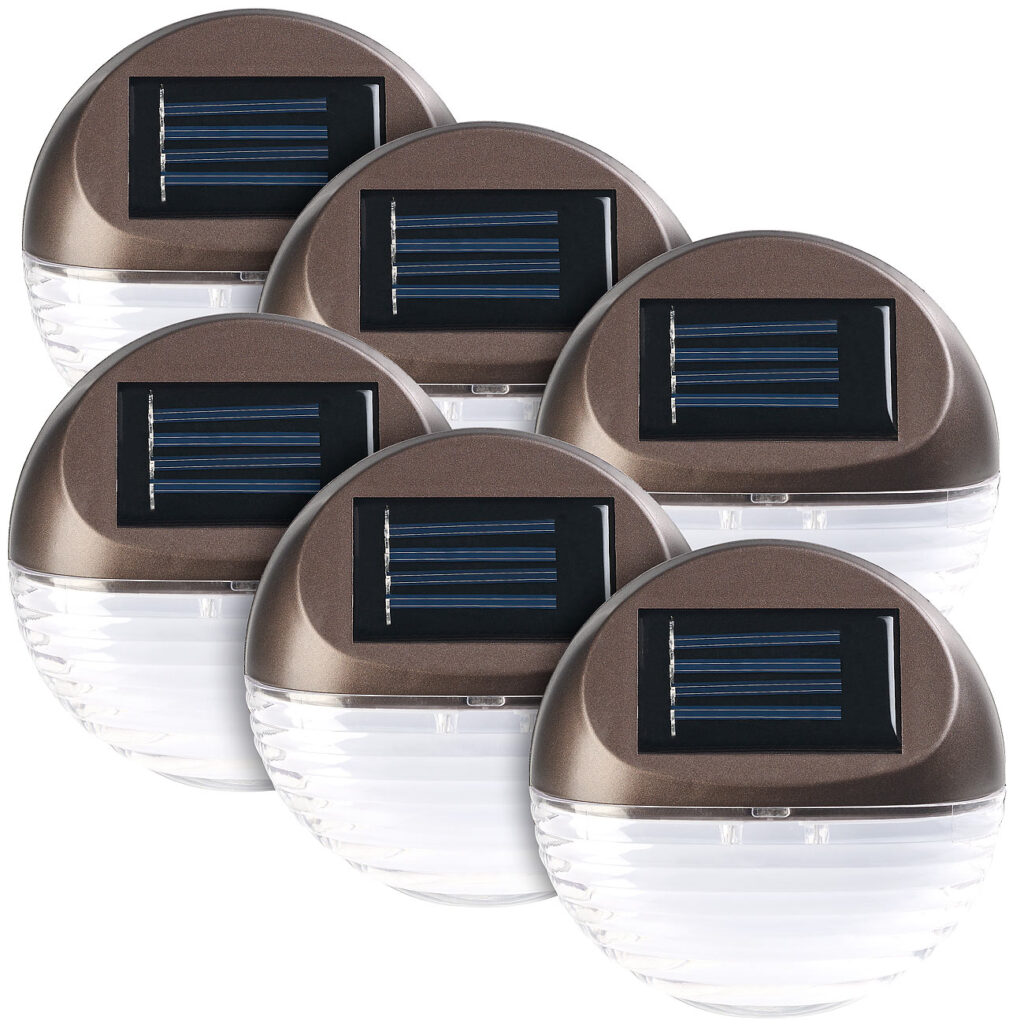 2er-Set 3x Solar-LED-Zaunleuchten für Hauswand & Treppe, IP44 2er-Set 3x Solar-LED-Zaunleuchten für Hauswand & Treppe, IP44