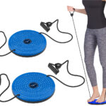2er-Set Fitness Twisting Disks mit Expander für Bauch, Taille & Arme
