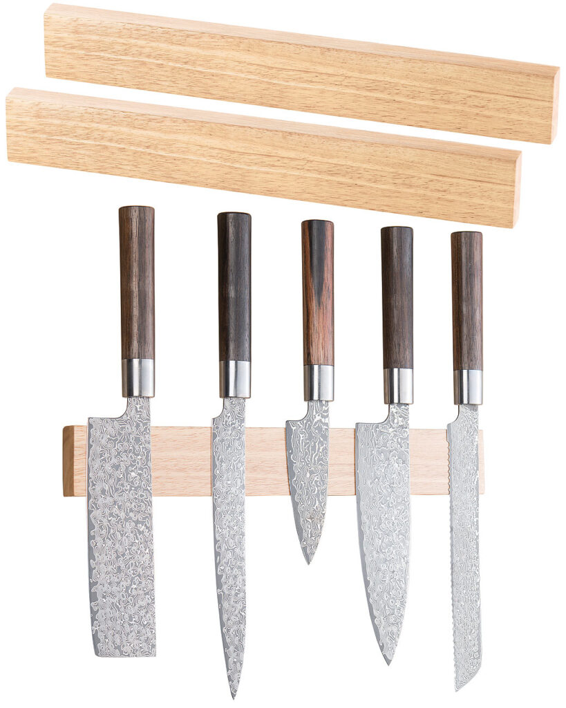 2er-Set durchgehende Magnet-Messerleisten, echtes Eichen-Holz, 36 cm 2er-Set durchgehende Magnet-Messerleisten, echtes Eichen-Holz, 36 cm