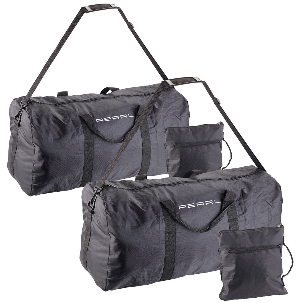 2er-Set Falt-Reisetasche aus reissfestem Polyester, 58 Liter, Tragegurt 2er-Set Falt-Reisetasche aus reissfestem Polyester, 58 Liter, Tragegurt