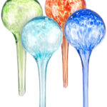 4er-Set Giessfrei-Bewässerungs-Kugeln aus Glas, bunt, Ø 6 cm