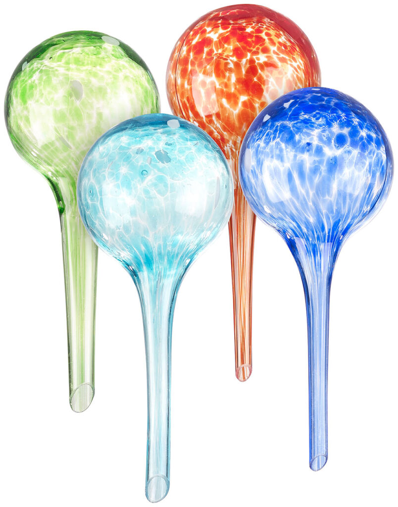 4er-Set Giessfrei-Bewässerungs-Kugeln aus Glas, bunt, Ø 6 cm 4er-Set Giessfrei-Bewässerungs-Kugeln aus Glas, bunt, Ø 6 cm