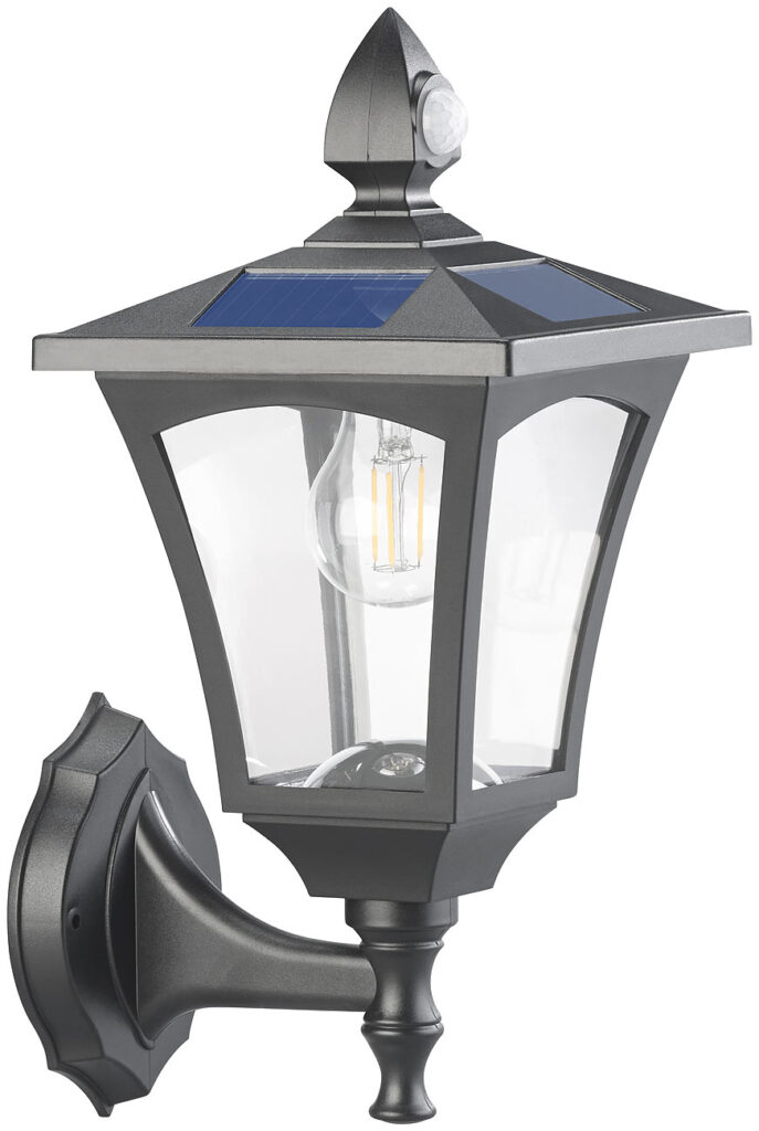 Solar-LED-Stand- & Wandlaterne, PIR-Sensor, Dämmerungssensor, 300 lm Solar-LED-Stand- & Wandlaterne, PIR-Sensor, Dämmerungssensor, 300 lm