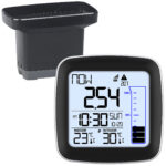 Digitale Funk-Wetterstation mit Aussensensor, Regenmesser & Wecker