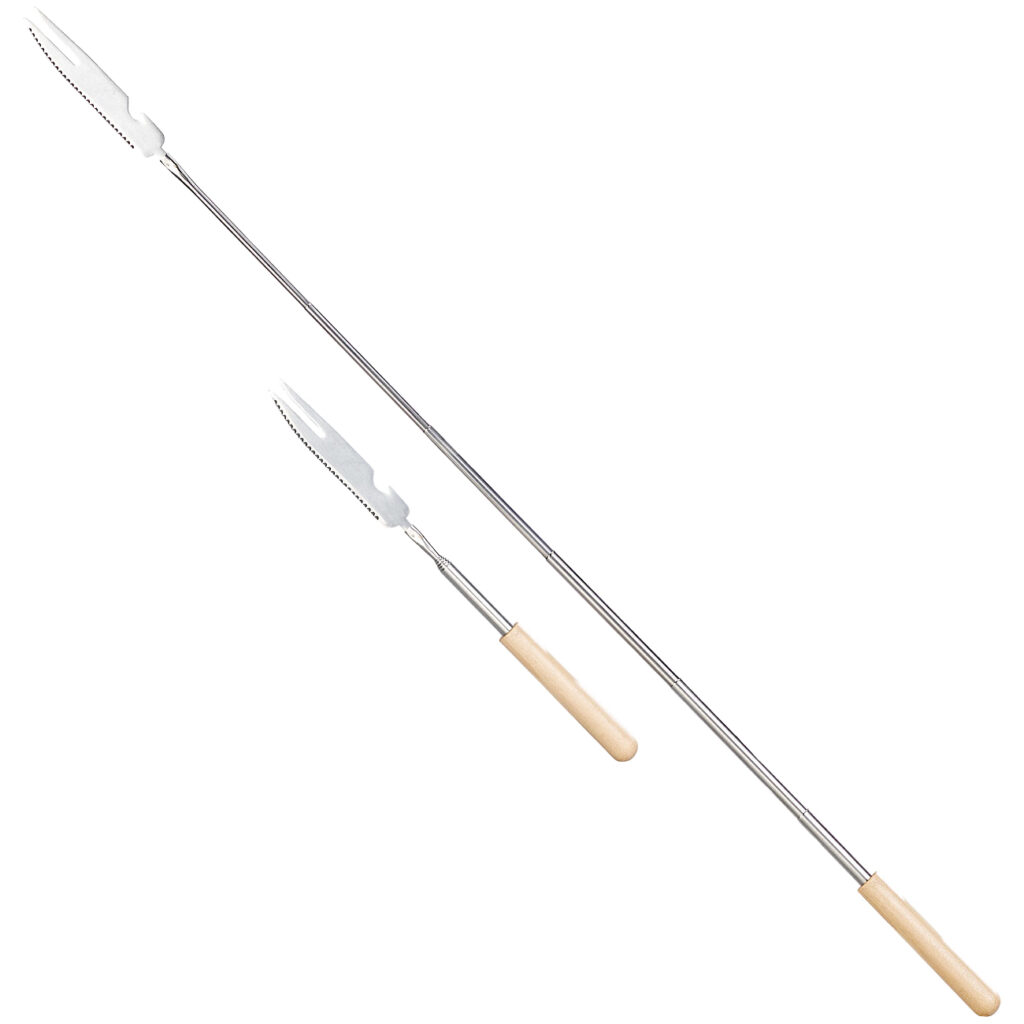 2er-Set 3in1-Teleskop-Messer, Grillgabel & Flaschenöffner, bis 67,5 cm 2er-Set 3in1-Teleskop-Messer, Grillgabel & Flaschenöffner, bis 67,5 cm
