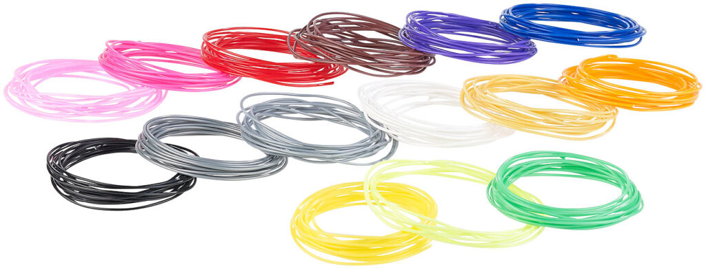 15-farbiges ABS-Filament-Set für 3D-Drucker-Stifte, je 3 m, Ø 1,75 mm 15-farbiges ABS-Filament-Set für 3D-Drucker-Stifte, je 3 m, Ø 1,75 mm