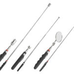 Teleskop-Werkzeug-Set mit Spiegel, Magnet-Heber & LED-Leuchte, 3-tlg.