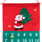 Adventskalender zum Selbstbefüllen, Weihnachtsmann-Motiv, 42,5 x 30 cm