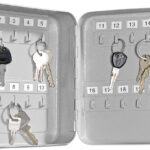 Stahl-Schlüsselschrank für 20 Schlüssel mit 2 Sicherheitsschlüsseln