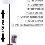 Solar-LED-Stehleuchte, Lichtsensor, 16 Farben, 50 lm, 2,4 W, IP44