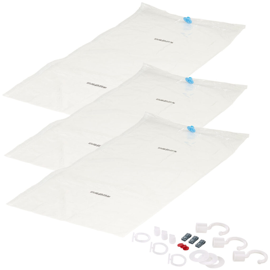 3er-Set Vakuum-Beutel zur Saugkompression, mit Bügelhaken, 70 x 140 cm 3er-Set Vakuum-Beutel zur Saugkompression, mit Bügelhaken, 70 x 140 cm