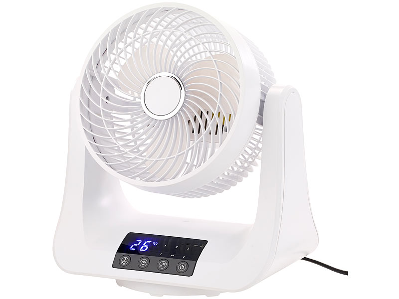 Digitaler 3D-Robo-Raumventilator & Luftzirkulator, 45 Watt, Ø 21 cm Digitaler 3D-Robo-Raumventilator & Luftzirkulator, 45 Watt, Ø 21 cm