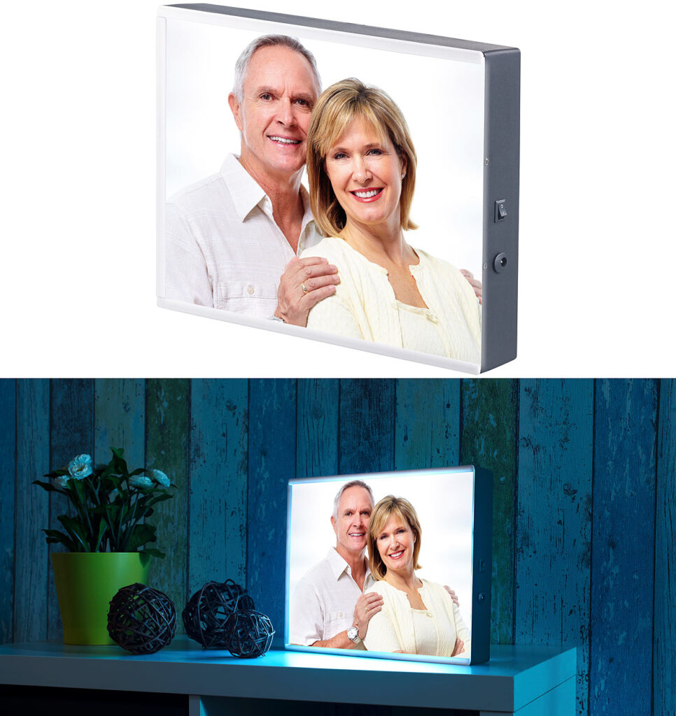 LED-Leuchtkasten für individuelle Bilder auf Folie und Papier, DIN A4 LED-Leuchtkasten für individuelle Bilder auf Folie und Papier, DIN A4
