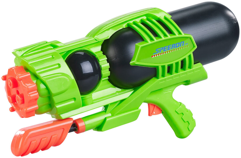 Kinder-XL-Wasserpistole mit 1.600-ml-Wassertank, 3 Strahlarten Kinder-XL-Wasserpistole mit 1.600-ml-Wassertank, 3 Strahlarten