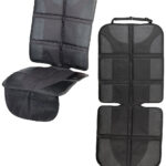 2er-Set Premium-Kindersitz-Unterlage, 2 Netztaschen, Isofix-geeignet