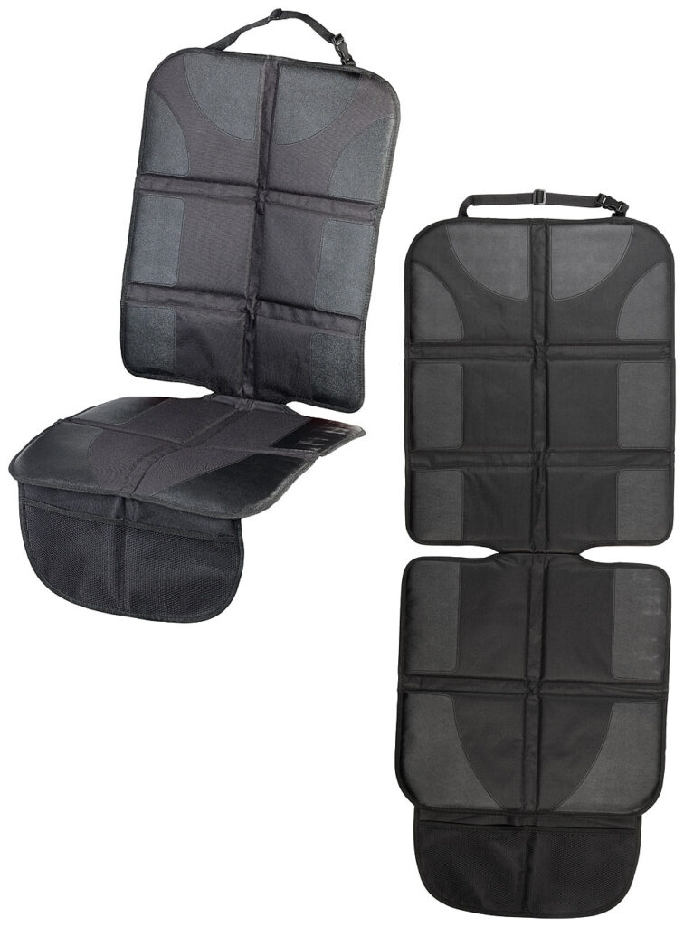 2er-Set Premium-Kindersitz-Unterlage, 2 Netztaschen, Isofix-geeignet 2er-Set Premium-Kindersitz-Unterlage, 2 Netztaschen, Isofix-geeignet