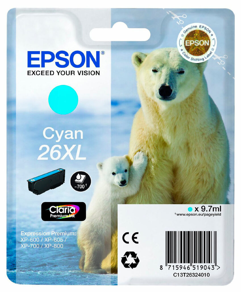 Original Tintenpatrone T2632, cyan XL