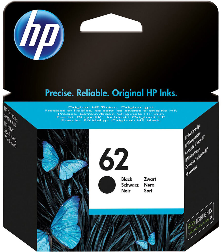 Original Tintenpatrone C2P04AE (No.62), black
