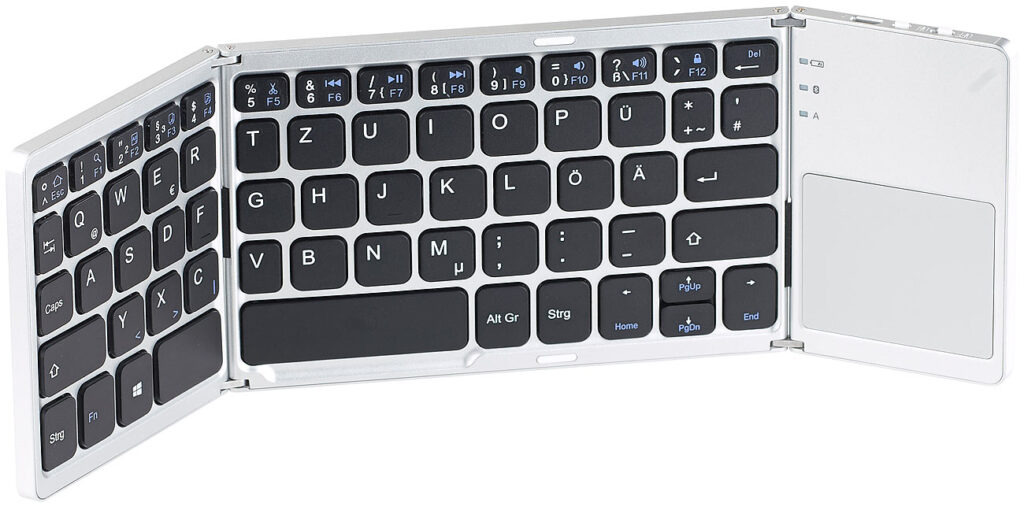 Faltbare Tastatur mit Bluetooth, Touchpad für Android, iOS und Windows Faltbare Tastatur mit Bluetooth, Touchpad für Android, iOS und Windows