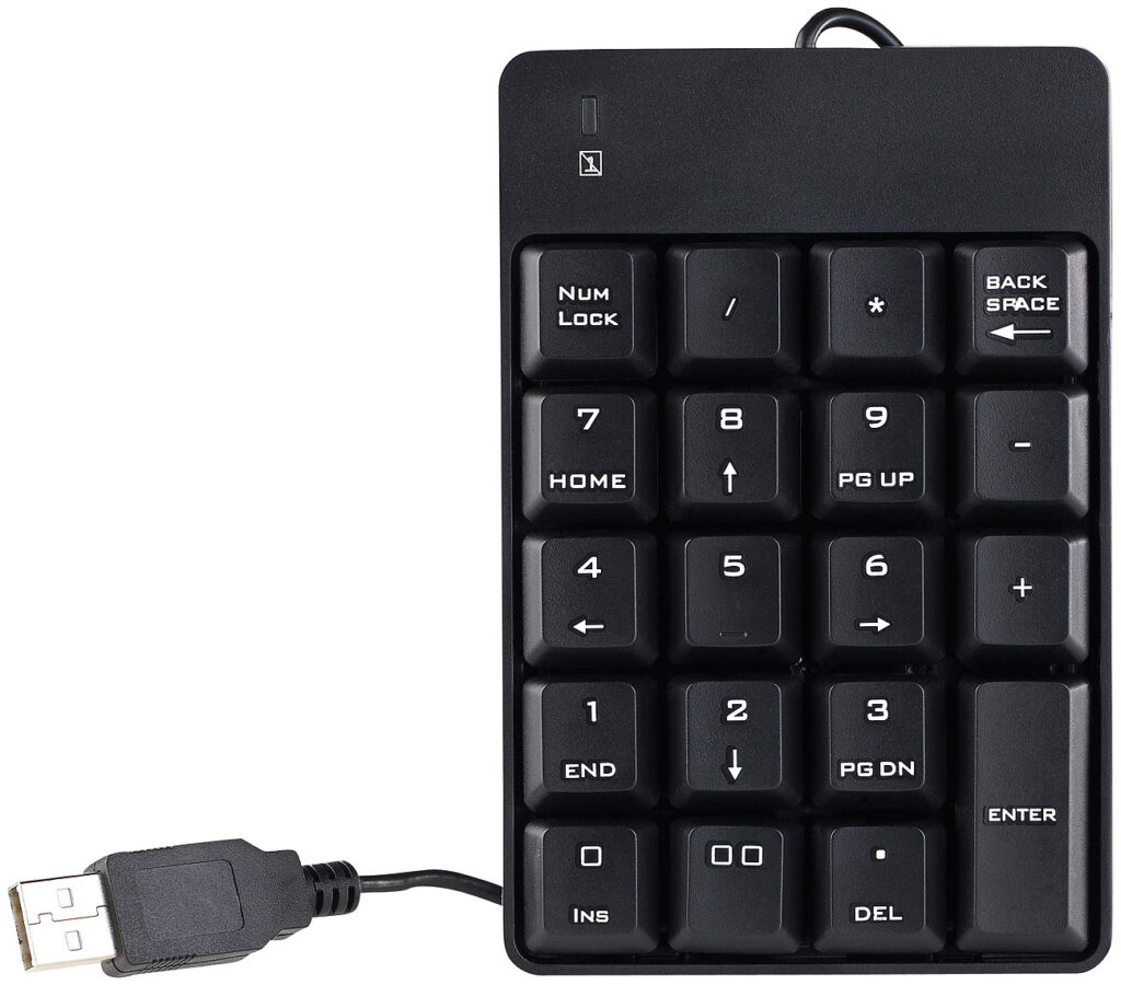 Numerischer Ziffernblock / Keypad mit 19 Tasten, USB 2.0 Numerischer Ziffernblock / Keypad mit 19 Tasten, USB 2.0