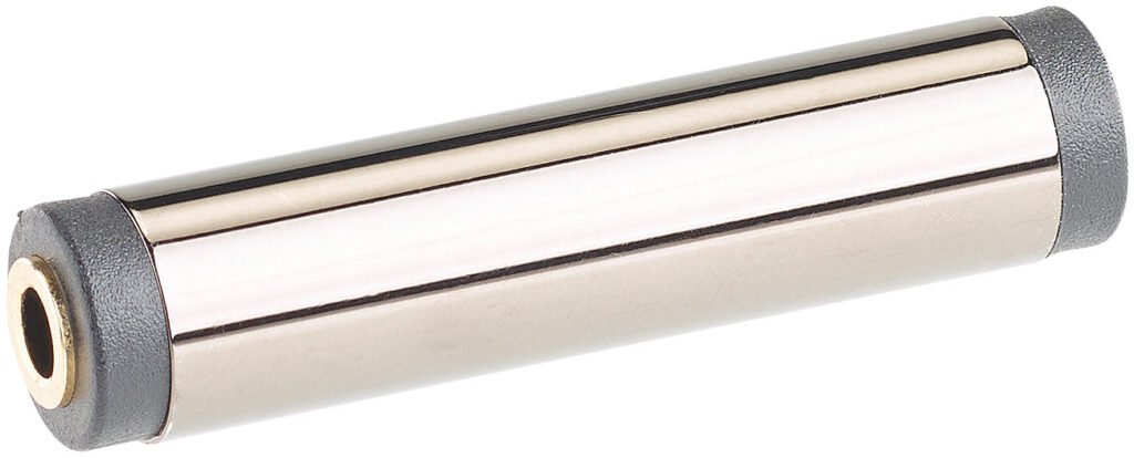 3,5-mm-Klinken-Kupplung, Buchse auf Buchse, 44 mm, vergoldet 3,5-mm-Klinken-Kupplung, Buchse auf Buchse, 44 mm, vergoldet