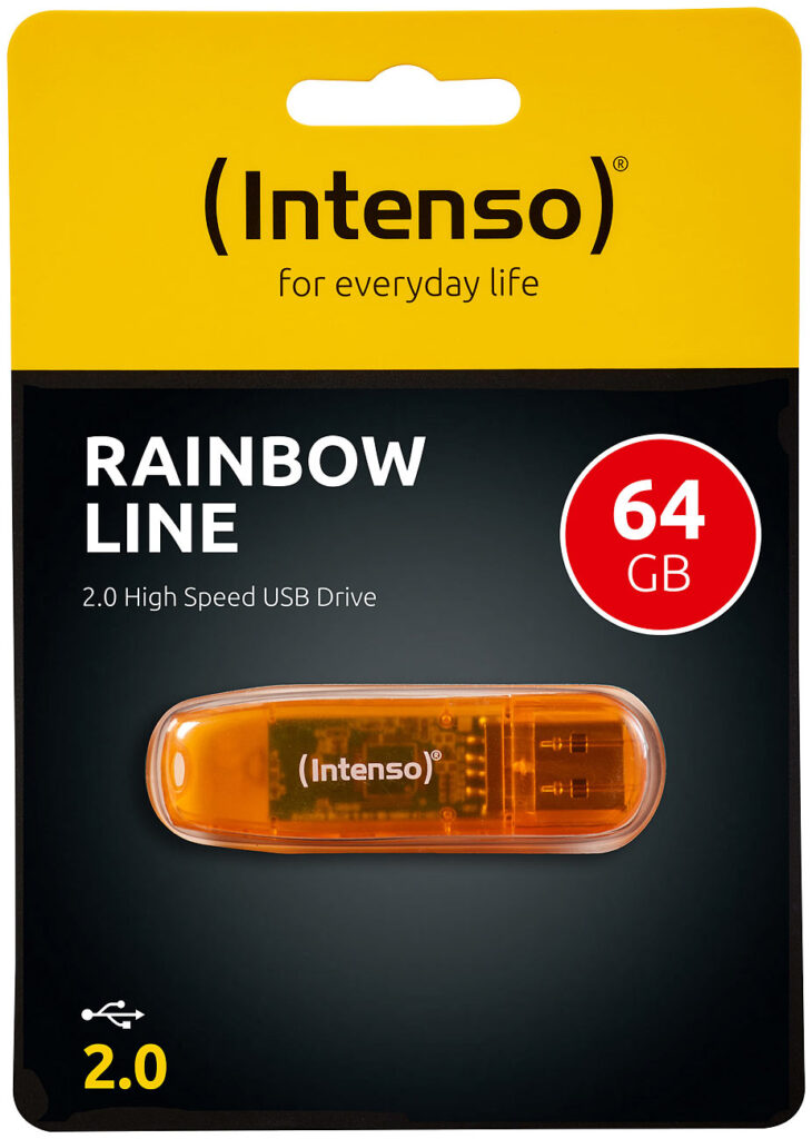 64 GB USB-Speicherstick Rainbow Line, transparent-orange 64 GB USB-Speicherstick Rainbow Line, transparent-orange