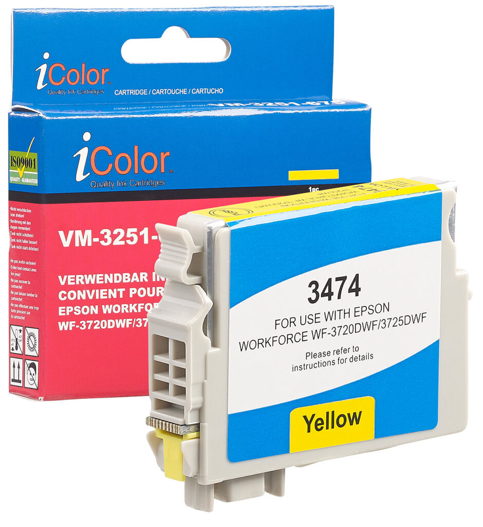 Tintenpatrone für Epson-Drucker (ersetzt T3474 / 34XL), yellow, 14 ml Tintenpatrone für Epson-Drucker (ersetzt T3474 / 34XL), yellow, 14 ml