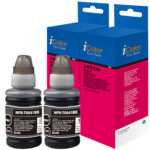 2er-Set Nachfüll-Tinten für Epson, ersetzt Epson C13T66414A, black