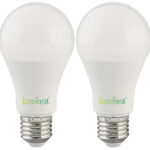 2er-Set LED-Lampen mit Dämmerungssensor, E27, 11 W, 1.050 lm, weiss