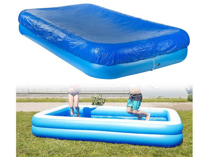 Aufblasbares Jumbo-Planschbecken inklusive Abdeckung, 305 x 183 x 51 cm Aufblasbares Jumbo-Planschbecken inklusive Abdeckung, 305 x 183 x 51 cm
