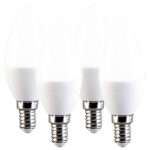 8er-Set LED-Kerzen E14, 3 Watt, C37, 240 Lumen, tageslichtweiss 6000 K