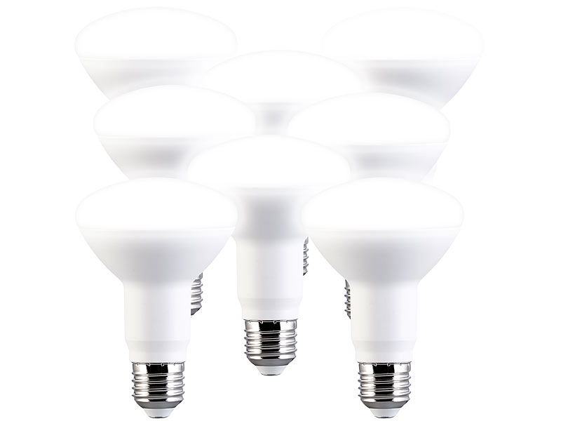 8er-Set LED-Reflektor R80, E27, 11 Watt (ersetzt 100 Watt) 950 lm, tageslichtweiss 8er-Set LED-Reflektor R80, E27, 11 Watt (ersetzt 100 Watt) 950 lm, tageslichtweiss
