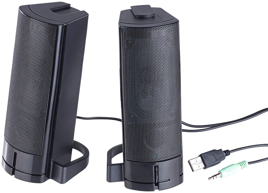 2in1-PC-Stereo-Lautsprecher und Soundbar, 10 Watt, USB-Stromversorgung 2in1-PC-Stereo-Lautsprecher und Soundbar, 10 Watt, USB-Stromversorgung