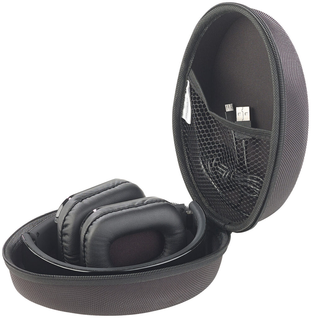Hardcase-Schutztasche für faltbare Kopfhörer, 17 x 13 x 8 c m (innen) Hardcase-Schutztasche für faltbare Kopfhörer, 17 x 13 x 8 c m (innen)