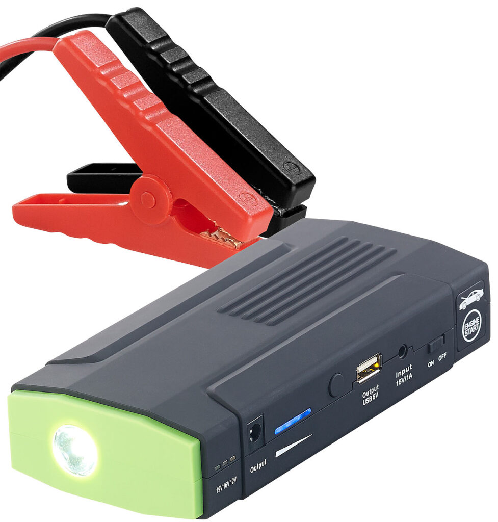 Notebook-Powerbank mit Kfz-Starthilfe & LED-Leuchte, 8.000 mAh, 400 A Notebook-Powerbank mit Kfz-Starthilfe & LED-Leuchte, 8.000 mAh, 400 A
