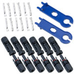 24-tlgs. Solarpanel-Stecker-Anschluss-Set mit Spannwerkzeug, IP67