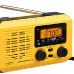 Solar- und Dynamo-Koffer-Radio, LED-Licht, SOS, Powerbank, LCD-Display