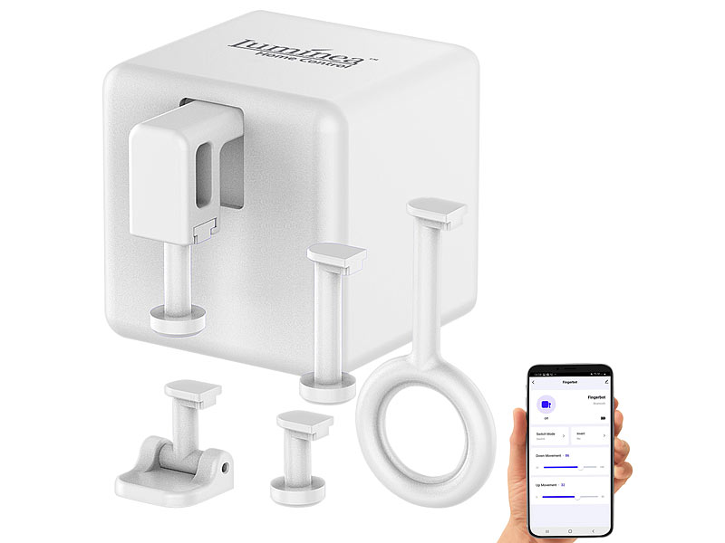 Smarter Schalter-Aufsatz für Kippschalter & Taster, App, Bluetooth Smarter Schalter-Aufsatz für Kippschalter & Taster, App, Bluetooth